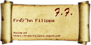 Frühn Filippa névjegykártya